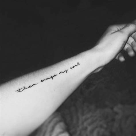 Inspiring Song Lyric Tattoo On Ribs