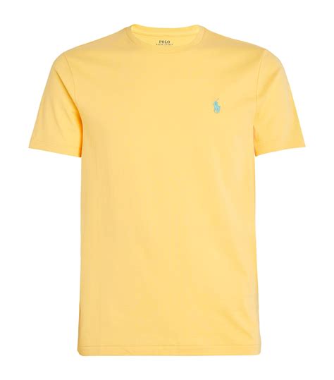 Mens Polo Ralph Lauren Yellow Polo Pony T Shirt Harrods Us