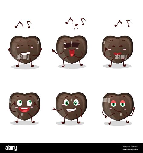 An Image Of Love Chocolate Candy Dancer Cartoon Character Enjoying The