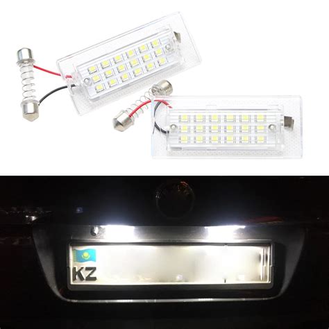 Pcs Lot V Led Car License Number Plate Lights Ultra White Error