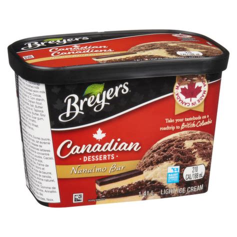 Breyers Canadian Desserts Ice Cream Nanaimo Bar