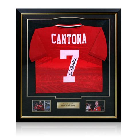 Framed Eric Cantona Autographed Manchester United Shirt Number