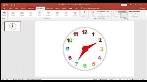 How To Make A Simple Working Clock In Powerpoint Youtube