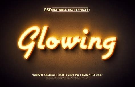 Effet De Texte Lumineux D N On Psd Premium Psd Premium