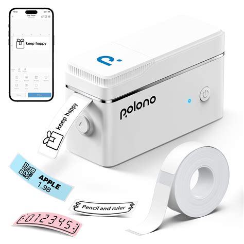 Buy POLONO P31S Label Maker Machine With Tape Portable Thermal Printer