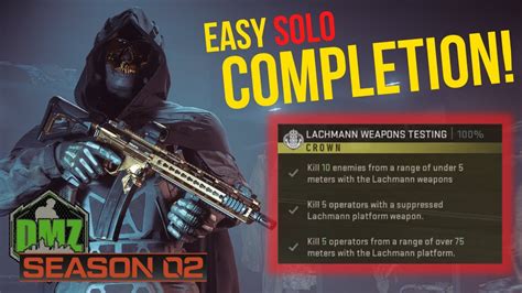 Easy Solo Lachmann Weapons Testing Completion For Crown Call Of Duty