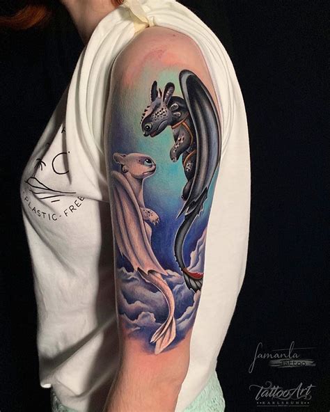 Killer Ink Tattoo on Twitter: "#LightFury / #NightFury by Samanta Annie ...