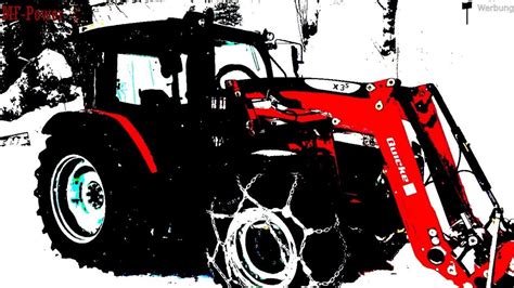 Winterdienst Schneeräumung Nix Extrem Mit Massey Ferguson Mf 4707 Teil 3 Snow Plowing Youtube