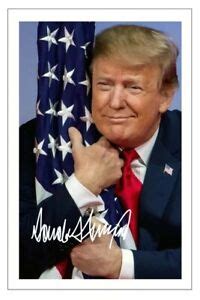 Donald Trump Signed Autograph Photo Fan Signature Gift Print Usa Th