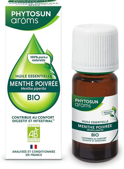 PHYTOSUN arôms Huile Essentielle Menthe Poivrée BIO 100 pure et