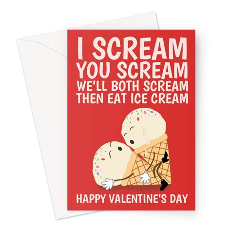 Funny Ice Cream Sex Valentines Day Card Cupsies Creations