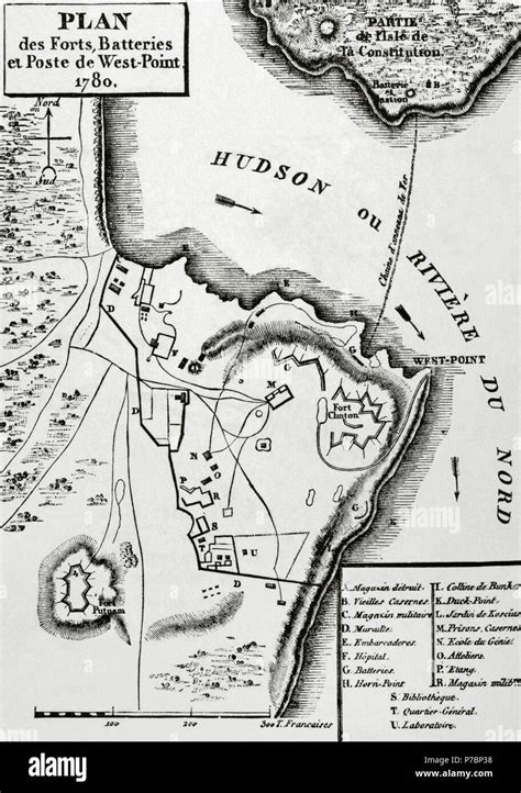 American Revolutionary War 1775 1783 Map Of The Defense Network At