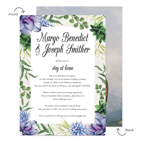 Intimate Wedding Invitation Wording Jenniemarieweddings