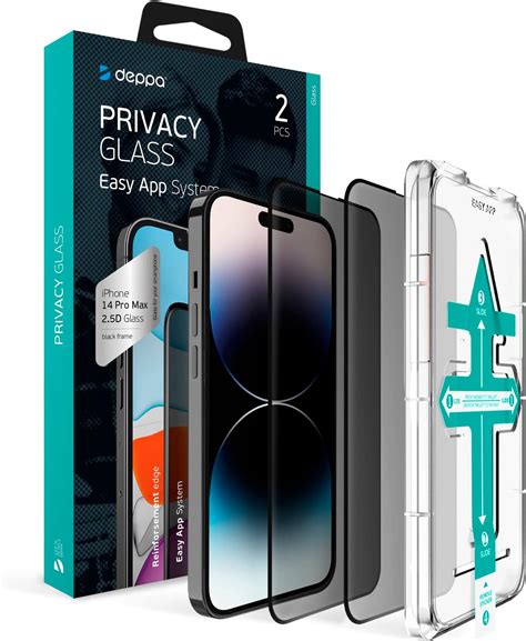 Deppa [2 Pack Premium Privacy Screen Protector For Iphone 14 Pro Max 6 7 Tempered