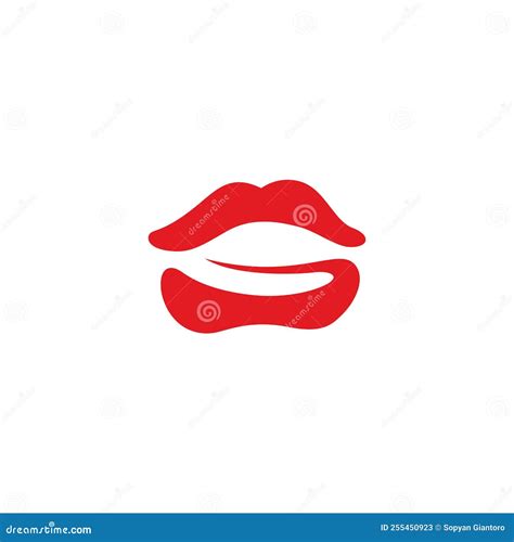 Leaf Woman Lips Logo Design Template Stock Vector Illustration Of