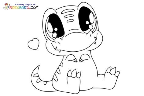 Coloriage Mignons Dinosaures Imprimer