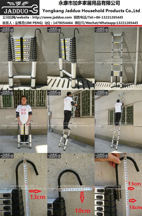 M Single Telescopic Ladder With Hook Yongkang Jadduo Household