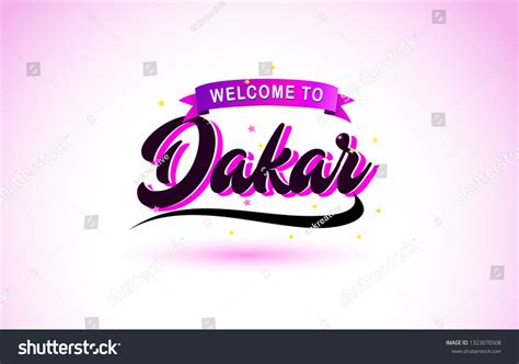 Dakar Welcome Creative Text Handwritten Font Stock Vector Royalty Free