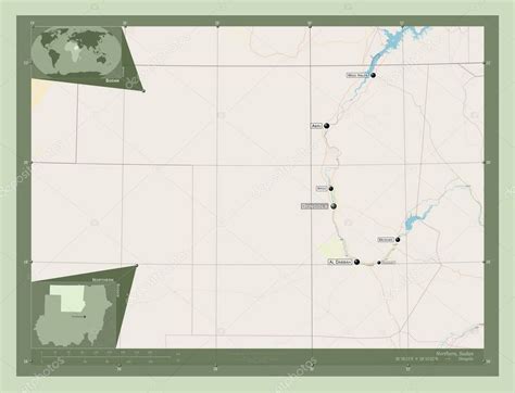 Norte estado de Sudán Open Street Map Ubicaciones y nombres de las