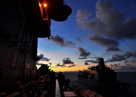 The Aircraft Carrier Uss George Washington Pulls Alongside Nara