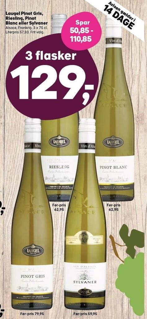 Laugel Pinot Gris Riesling Pinot Blanc Eller Sylvaner Tilbud Hos