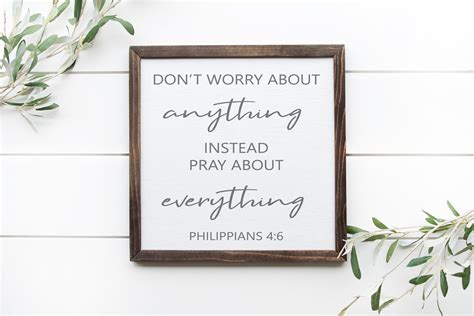 Dont Worry About Anything Instead Pray About Everything Etsy