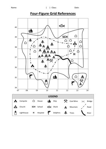 4 And 6 Grid Reference Exercises By Liewksjudy Teaching Resources Tes