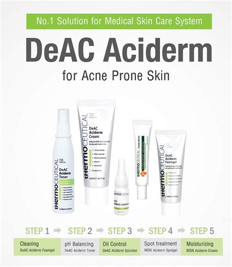 Acne Treatment Set Box Aciderm 5 Items Jcbm Cosmetics