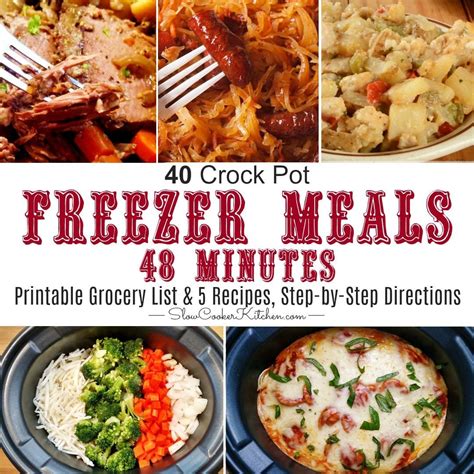 Easy Crock Pot Freezer Meal Cooking Session Step By Step Directions