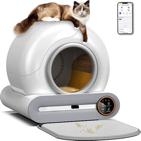 Self Cleaning Cat Litter Box Integrated Safety Protection Automatic Cat