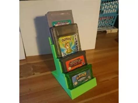 Printable Game Boy Cartridge Display Stand Free 3d Model 3dm