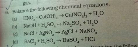 Balance The Following Chemical Reactions A HNO3 Ca OH 2 Ca NO3 2