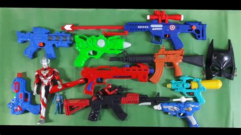 Mencari Tembak Tembakan Ak Nerf Gun Spiderman Gun Kapten Amerika