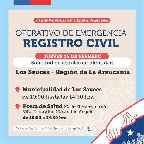 Registro Civil Chile on Twitter Información sobre las atenciones