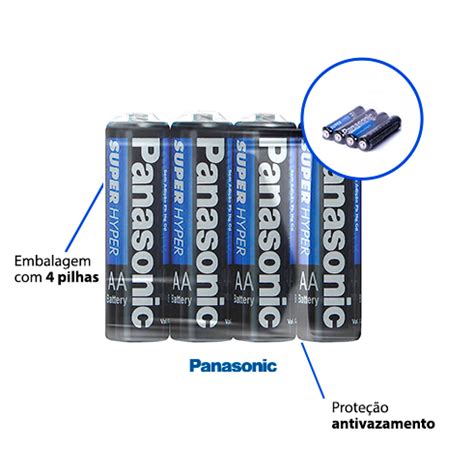 Pilha Panasonic Aa Comum Original C Unidades Shopee Brasil