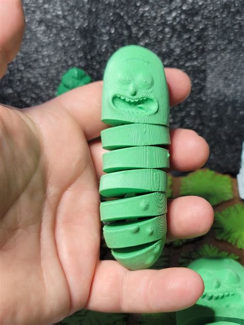 Pickle Rick Fidget Toy Articulated Rick And Morty Etsy