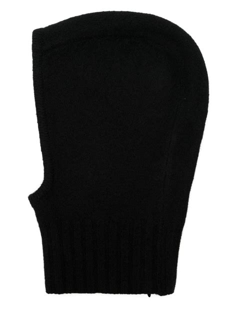 Jil Sander Ribbed Trim Wool Balaclava Black FARFETCH UK