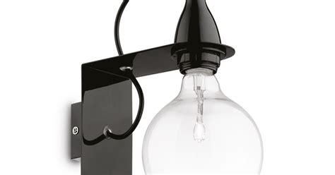 Minimal Ap Black Wall Lamp By Ideal Lux Lighting