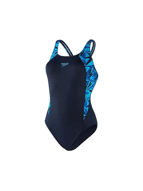 Speedo Damen Badeanzug Hyperboom Spl Msbk Af Blau