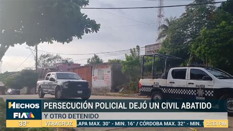 Coatzacoalcos Persecución policial deja un muerto y un detenido