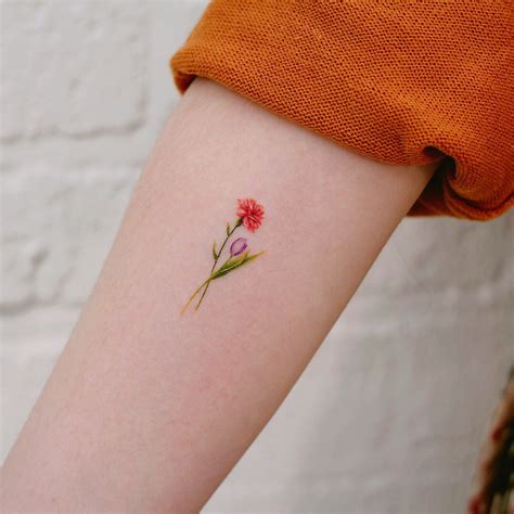 160+ Best Carnation Flower Tattoo Designs With Meanings (2019) | Tattoo ...