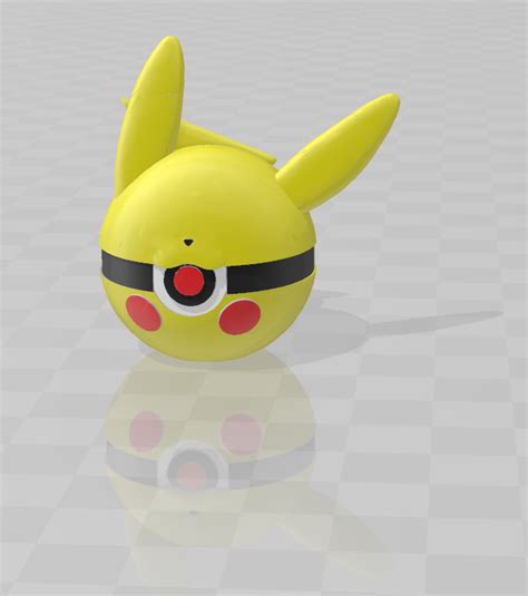 Stl File Custom Pikachu Pokeball・3d Printing Design To Download・cults