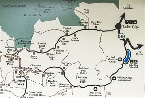 Alpine Loop Back Country Byway Map Alpine Loop Road Trip To Colorado