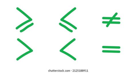 Less Than Greater Than Equal Symbol Stock Vector Royalty Free 2125188911 Shutterstock