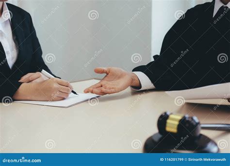 Lawyer And Attorney Having Team Meeting At Law Firm Stock Image