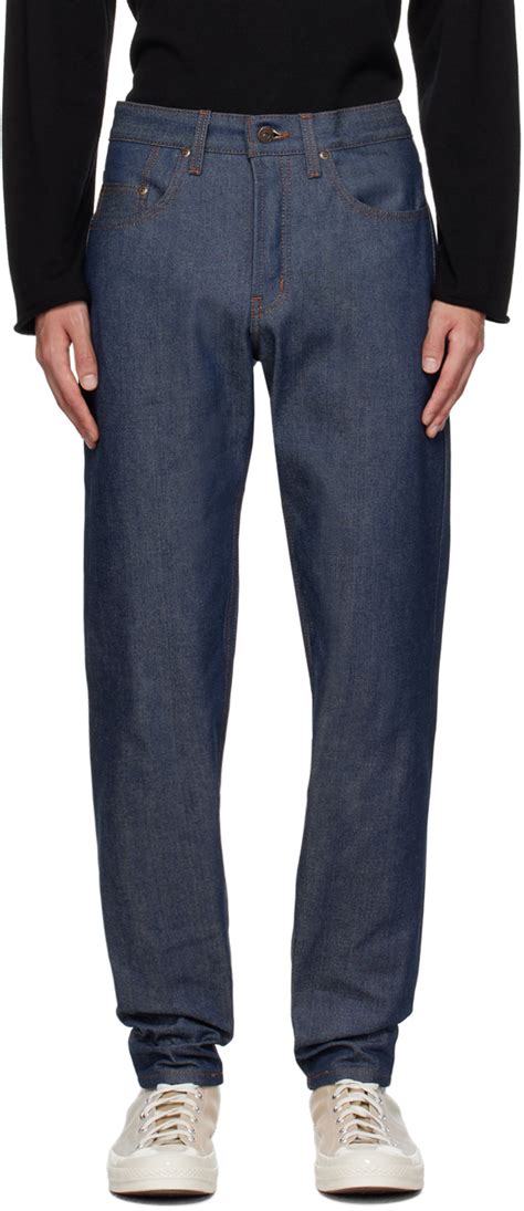 Naked Famous Denim Indigo Easy Guy Jeans Ssense Uk