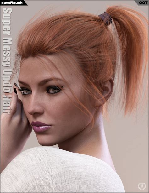 Super Messy Updo Hair For Genesis 3 And 8 Daz 3d