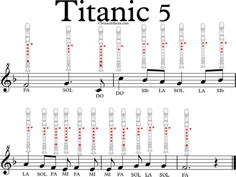 Titanic En Flauta Notas De Flauta Quieres Tocarla