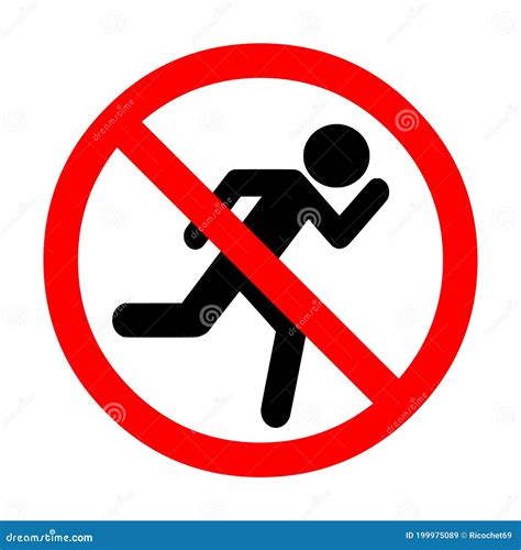 Do not run sign stock illustration. Illustration of message - 199975089