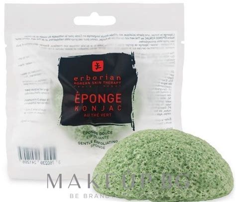 Erborian Green Tea Konjac Sponge - Гъба конджак със зелен чай | Makeup.bg